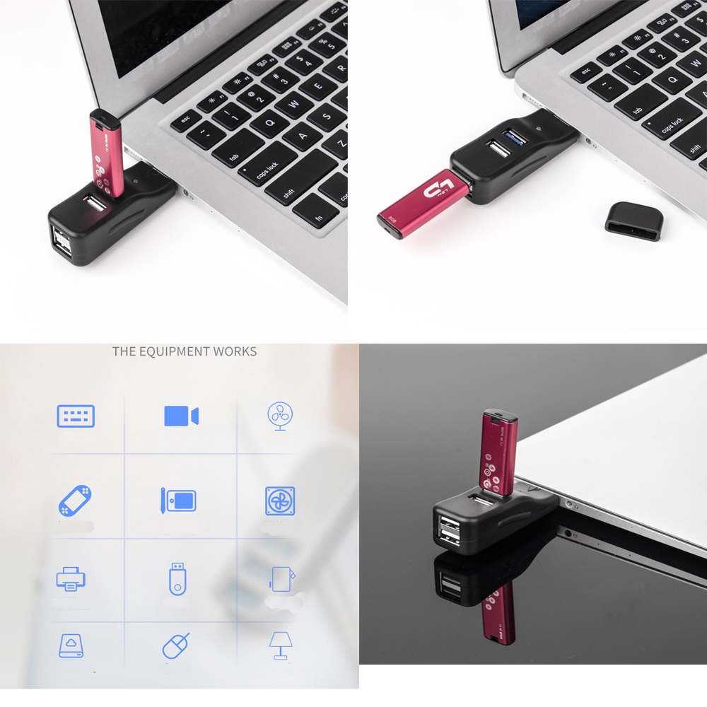 4 ports Mini USB 3.0 2.0 HUB High Speed Multi Port USB Splitter