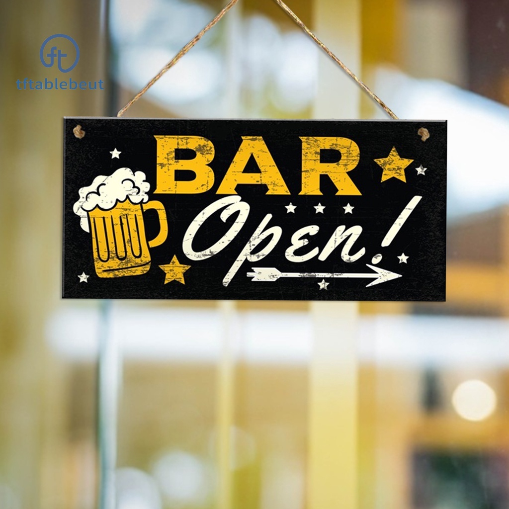 Bảng Gỗ In Họa Tiết Bia Dùng Trang Trí Quán Bar / Drunkery