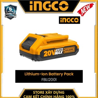 Pin lithium-ion 20v/2ah ingco fbli2001 - hàng chính hãng