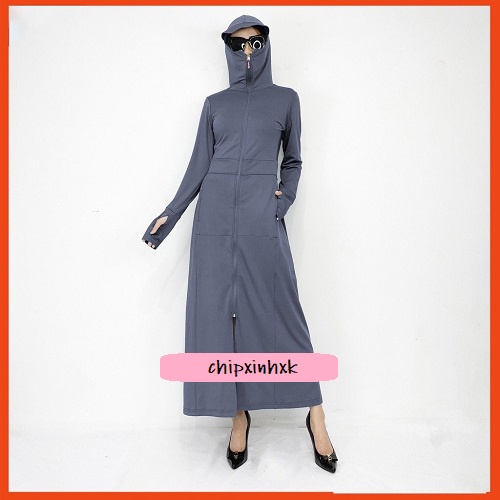 Áo chống nắng dáng dài cho nữ CHIPXINHXK chất cườm 2 lớp cao cấp, kiểu dáng thời trang