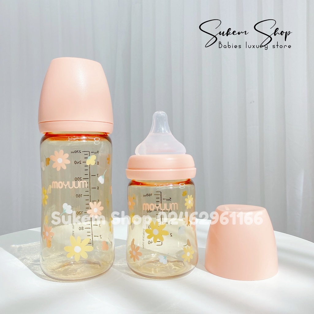 Bình Sữa Moyuum Hoa Cúc 170ml/270ml