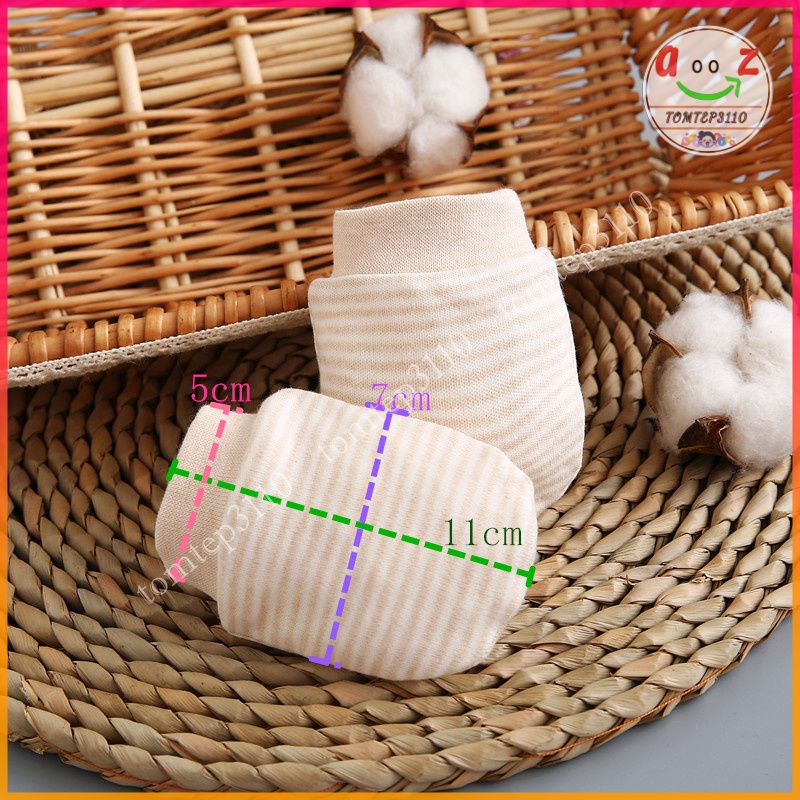 Bao Tay Sơ Sinh Sét 3 Đôi - Chất Cotton Hữu Cơ Tự Nhiên An Toàn Mềm Mại Cho Da Của Bé