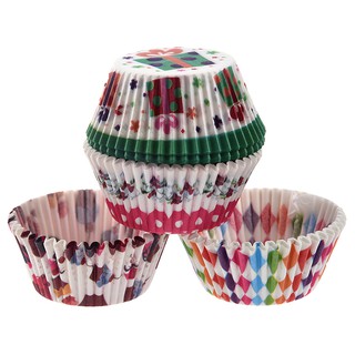 Set 100 khuôn giấy nhiều màu đựng bánh cupcake