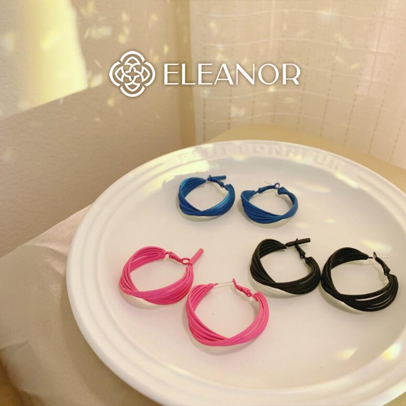 Bông tai nữ Eleanor Accessories viền xoắn phụ kiện trang sức sành điệu