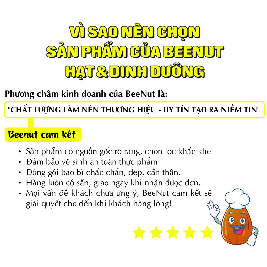 Hạt điều rang muối Bình Phước (1KG) (Combo 2 phần 500g) Hột điều lụa rang loại 1 Hạt dinh dưỡng BeeNut