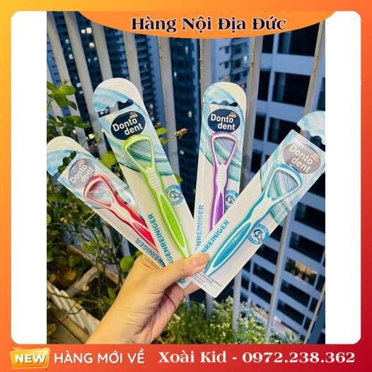 Cây cạo lưỡi, vệ sinh lưỡi Dontodent bằng nhựa, cao cấp, cho người lớn của Đức - Đủ Bill