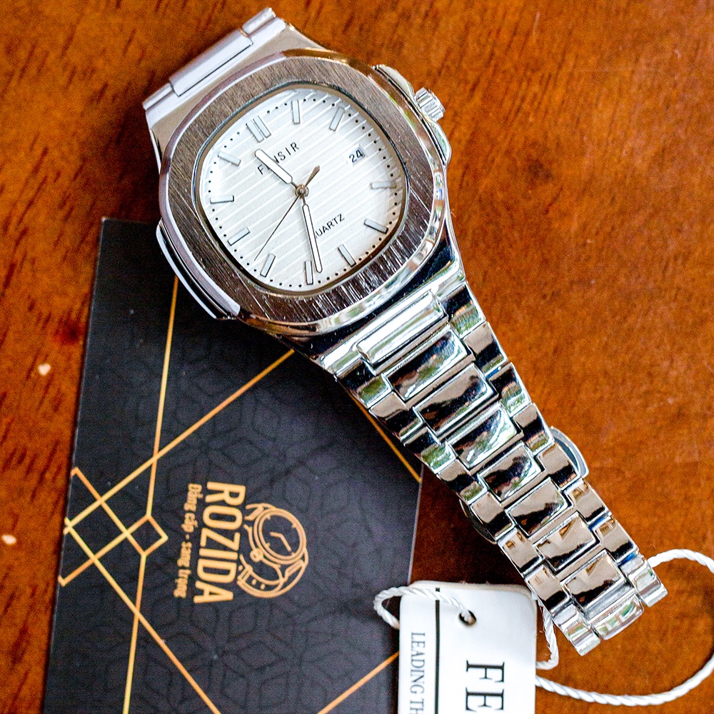 Đồng hồ nam chính hãng đẹp dây thép mặt vuông thời trang cao cấp chống nước giá rẻ ROZIDA DH17 | WebRaoVat - webraovat.net.vn