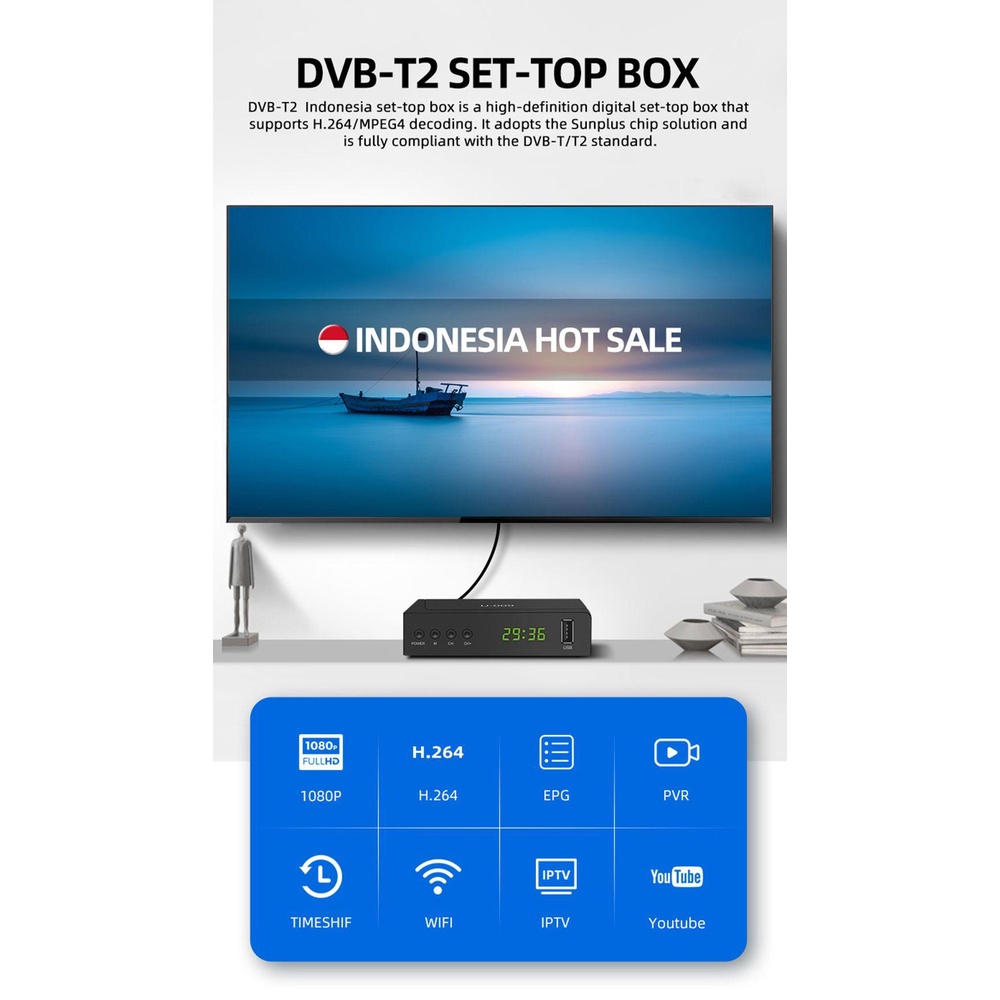 Bộ GiảI Mã SHOUKEY DVB-T2 DVB-C 1080P HDTV Chuyên DụNg