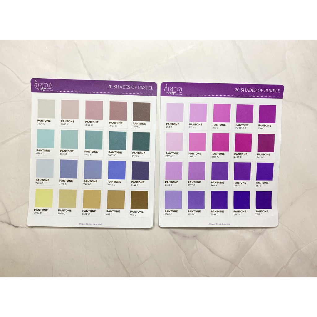 [20 shades] Sticker decal trang trí bảng màu Pantone _ #hana.land