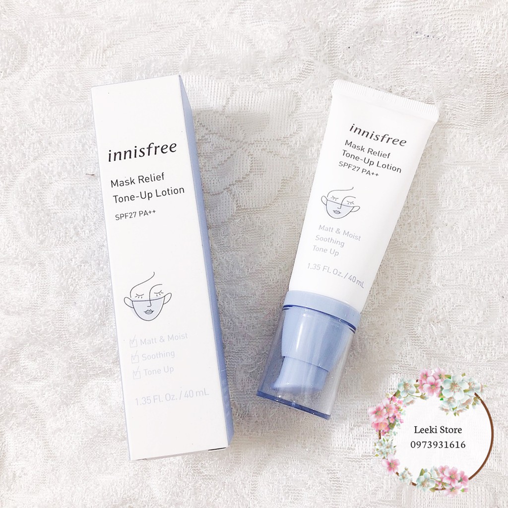 Sữa Dưỡng Innisfree Mask Relief Tone-up Lotion SPF27 PA++ 40mL