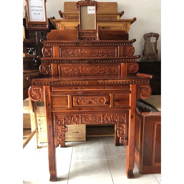 Kệ Thờ, Bàn Cúng, Tủ Thờ 3 Tầng Gỗ Tràm