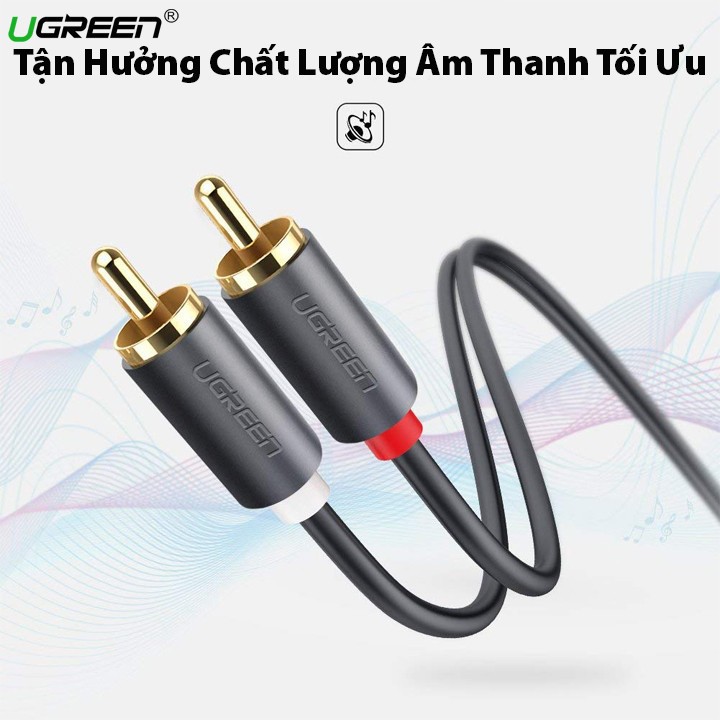 Cáp AV hoa sen 2 đầu RCA 1.5m chính hãng Ugreen UG 10517