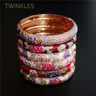Vòng Tay Hoa Mẫu Đơn Tráng Men Twinkle5