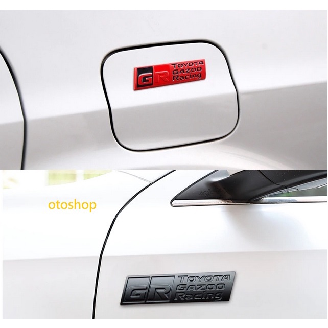 Tem chữ logo TOYOTA GAZOO RACING dán trang trí xe ô tô-Model 2