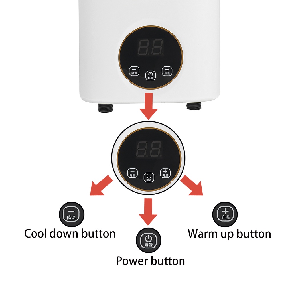 Máy Nước Nóng 6000w ipx4 220v Thông Minh Tiện Dụng Cho Gia Đình