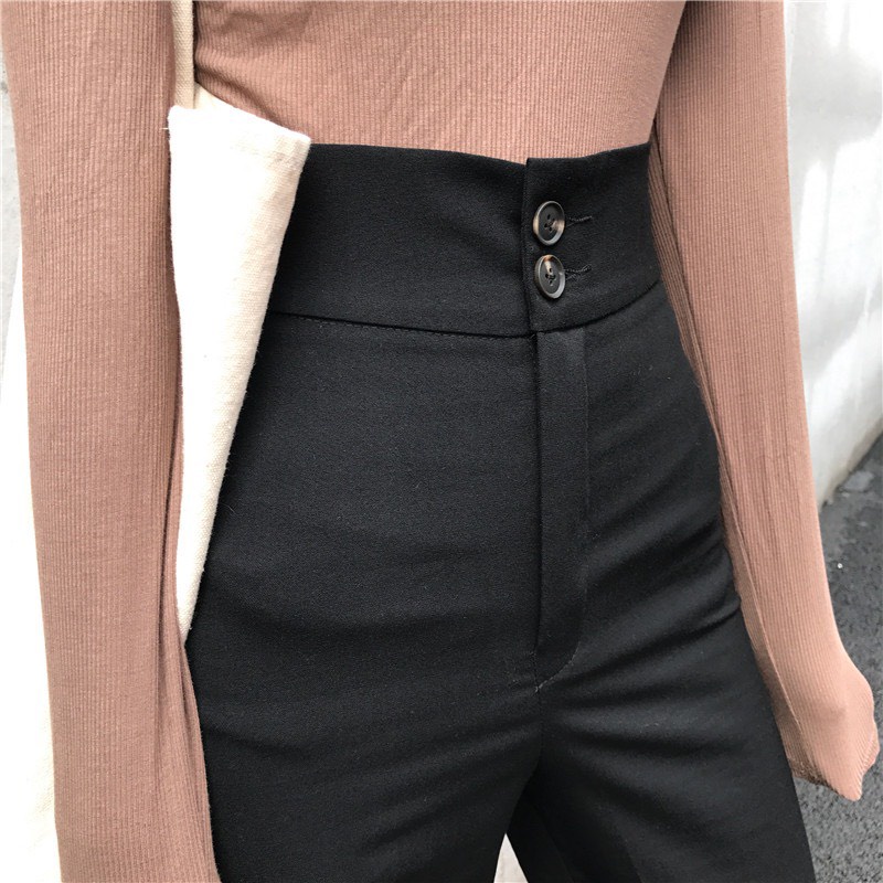 Quần tây nữ công sở lưng cao ống loe đi học bigsize VAVASA QT05