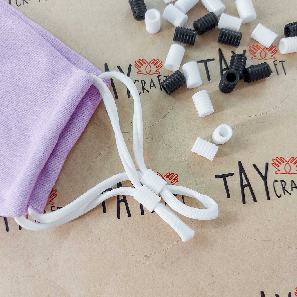 Set 3 dây thun cotton chất mềm mịn để may dây đeo khẩu trang (đeo lâu không đau tai) (1.5 mét/dây)