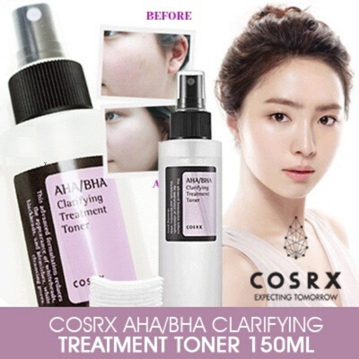 Nước hoa hồng Giảm Mụn Và Cân Bằng Da COSRX AHA/BHA CLARIFYING TREATMENT TONER 150ml