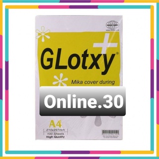 bìa bóng kính mica A 3 GLotxy nhãn vàng. xanh(100 tờ/ tập)