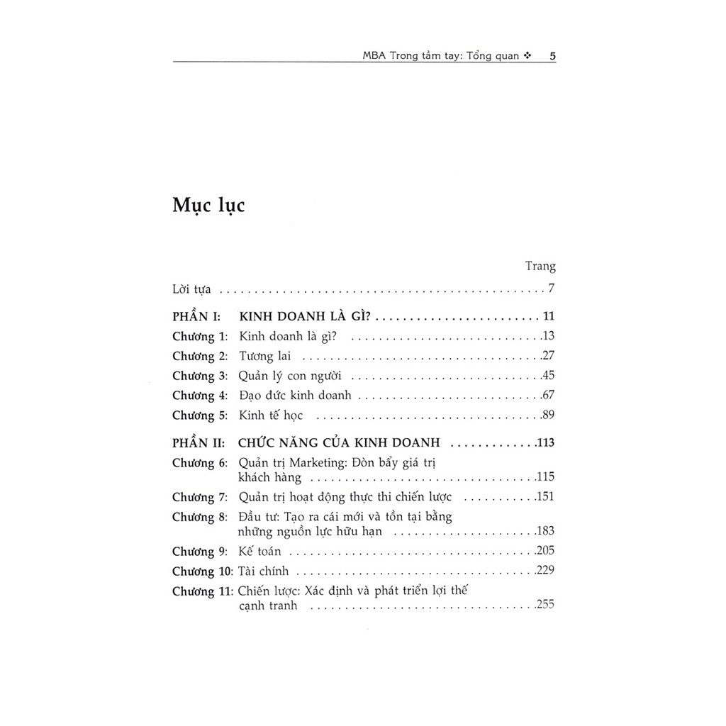 Sách - MBA Trong Tầm Tay - Tổng Quan