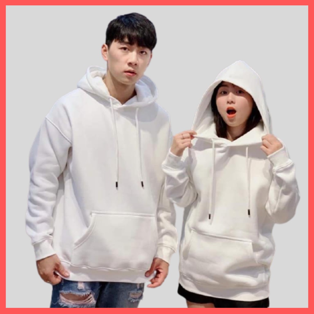 Áo hoodie áo khoác chui unisex nam nữ chất nỉ ngoại dày đẹp free size 65kg màu hồng