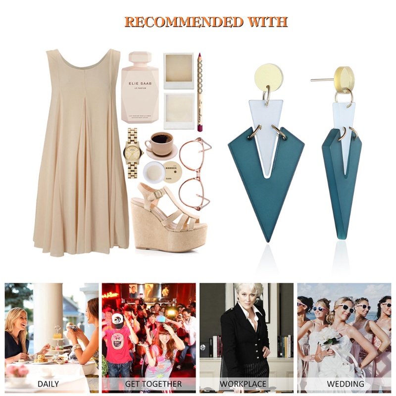 Khuyên Tai Nữ Trang Dáng Chữ V Phong Cách Bohemian Mới