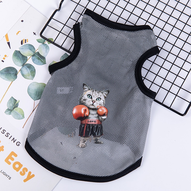 Áo Thun Lưới Thoáng Mát Cho Chó Mèo