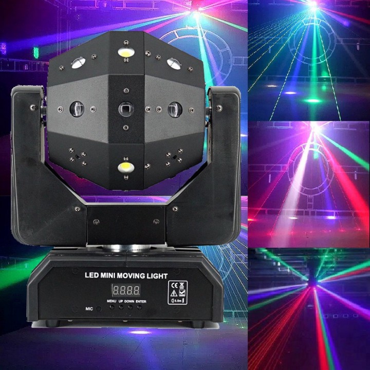 [ SALE OFF ] Đèn Moving 16 Mắt Laser 3in1 Dùng Cho Sân Khấu, Karaoke - Magic Store SG