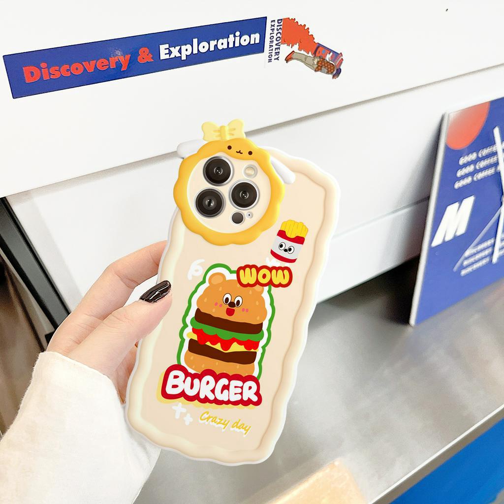 Ốp lưng iphone nơ lượn sóng Lucky Burger 6/6plus/6s/6splus/7/7plus/8/8plus/x/xs/11/12/13/14/pro/max/promax/plus/shin