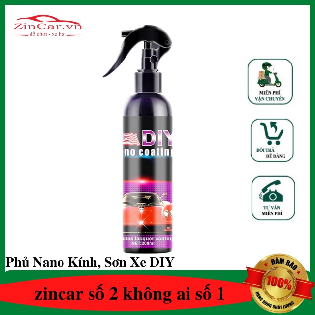 Phủ Nano Chống Bám Nước Kính Ô Tô Xe Máy, Nano Sơn Ô Tô - DIY Coating