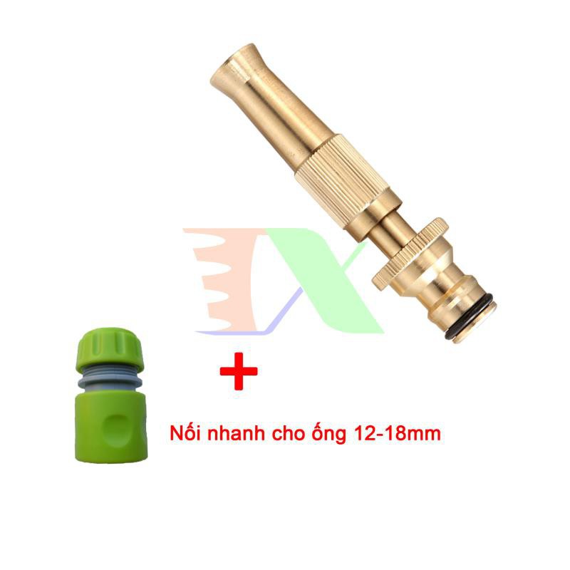 Vòi xịt nước tưới cây, rửa xe VPD-2033, Vòi đồng VOI-6 + Đầu nối nhanh 12-16 mm 206587+622 [SKM]