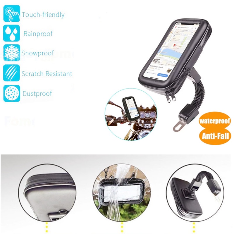 Giá Đỡ Điện Thoại Xoay 360 Độ Cho Xe Máy