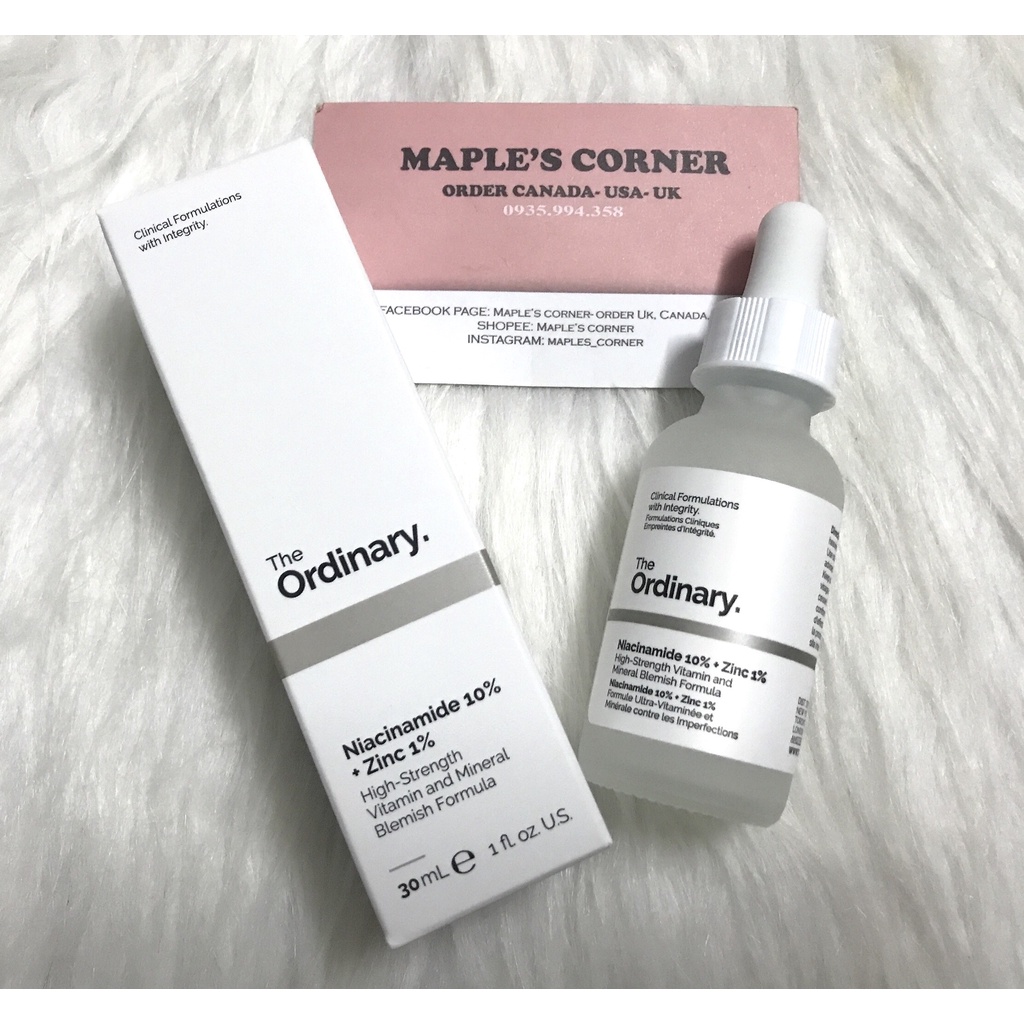 Serum The Ordinary Niacinamide 10% + Zinc 1% Làm Sáng Da