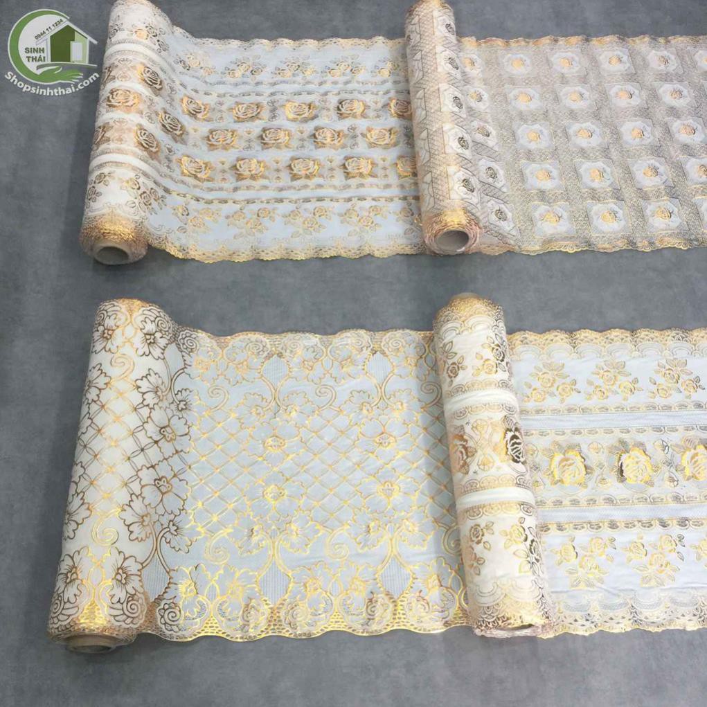 Khăn trải bàn bằng nhựa họa tiết nổi không thấm nước - giao màu ngẫu nhiên