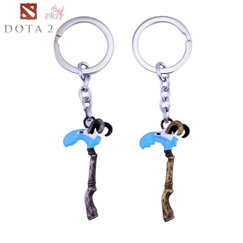 Móc khóa ❉DOTA 2 Keychain❉Games Weapon Guinsoo's Scythe of Vyse Pendants Keychain KeyRing