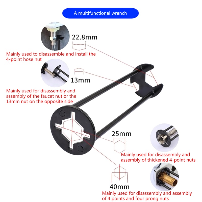 Cờ Lê Lục Giác Sửa Chữa Vòi Nước Bồn Rửa Nhà Tắm