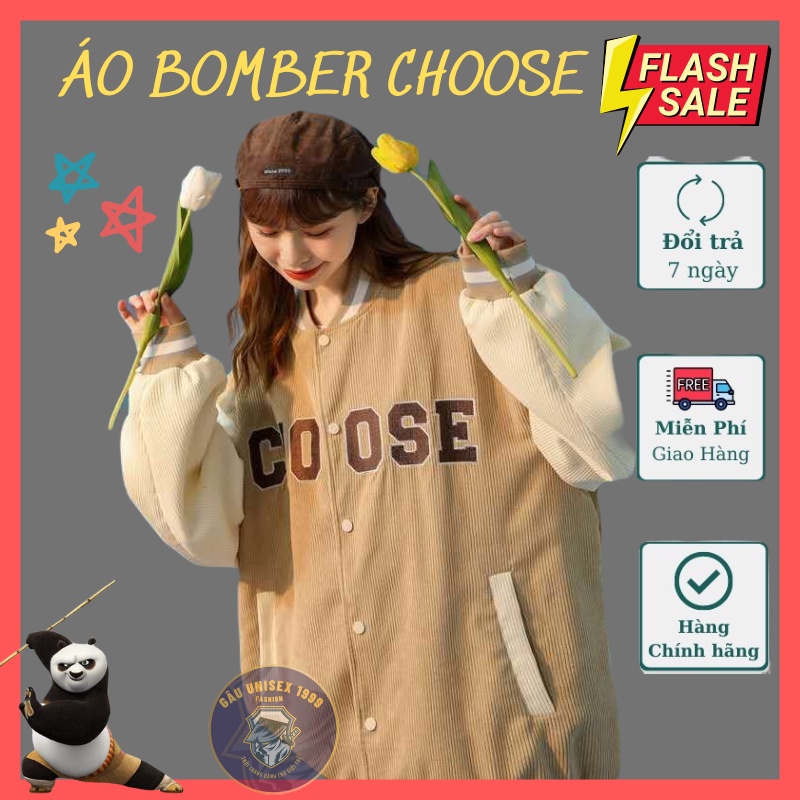 Áo Khoác Bomber Choose - Áo Khoác Bomner Mùa Đông