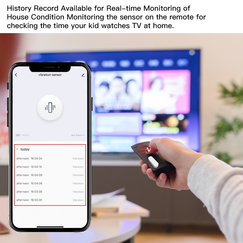 Cảm Biến Rung Thông Minh Zigbee Alexa