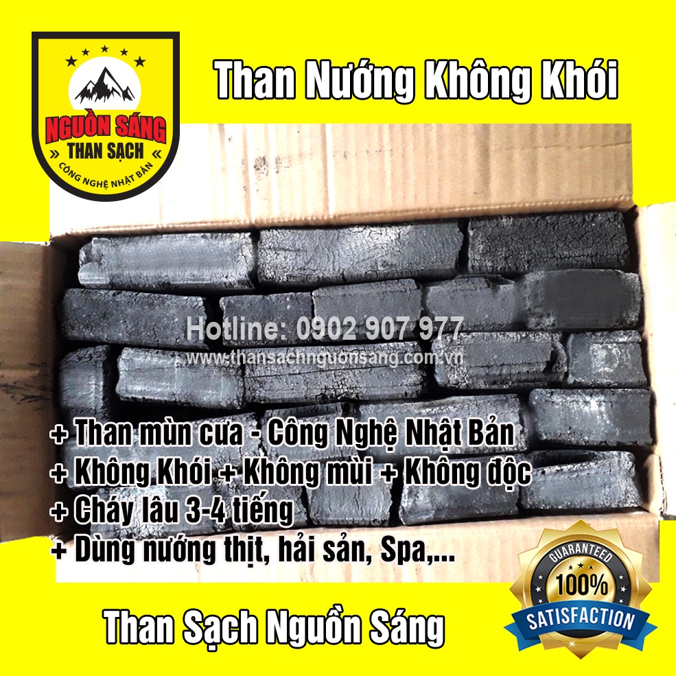 5kg Than không khói mùn cưa loại 2 và cồn thạch nhóm than