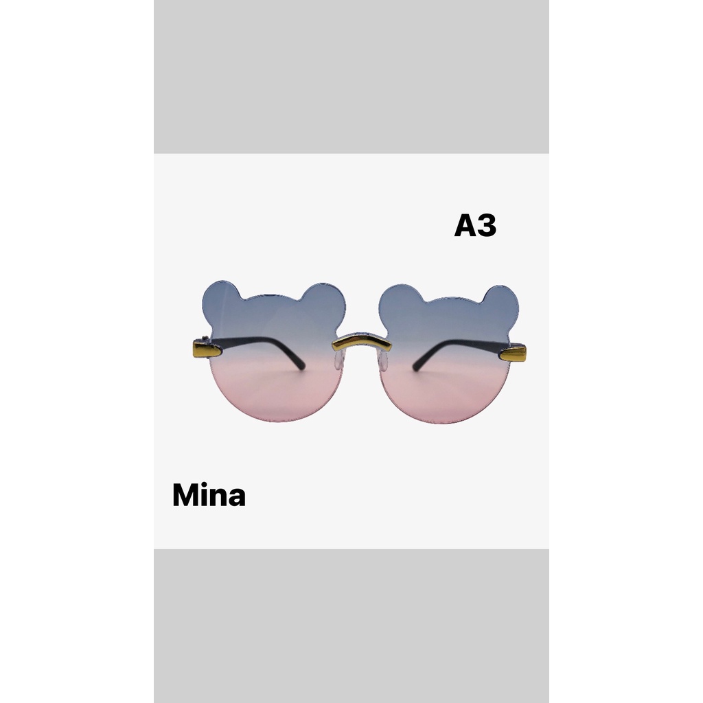 Kính Mát Hình Tai Gấu Dễ Thương Chống Tia Uv Bảo Vệ Mắt Cho Bé