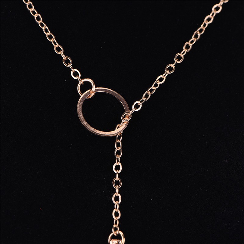 [springeven] Vòng Cổ Mặt Hình Thanh Vàng Đơn Giản Cá Tính Cho Nữ