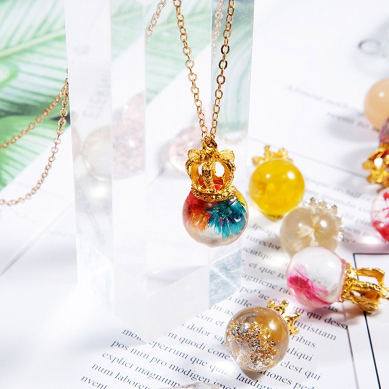 Set 2 khuôn silicone tạo hình quả cầu bầu trời đầy sao 3D làm trang sức DIY