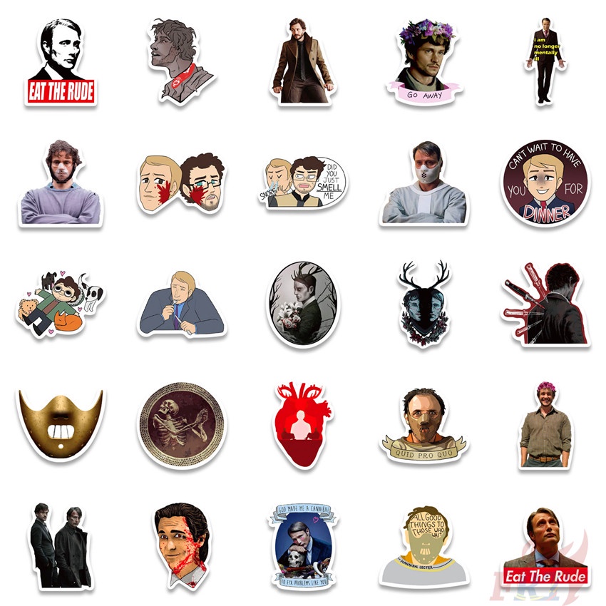 ❉ Hannibal Series 01 Hình Dán ❉ Set 50 Sticker Họa Tiết Đa Dạng Hợp Thời Trang