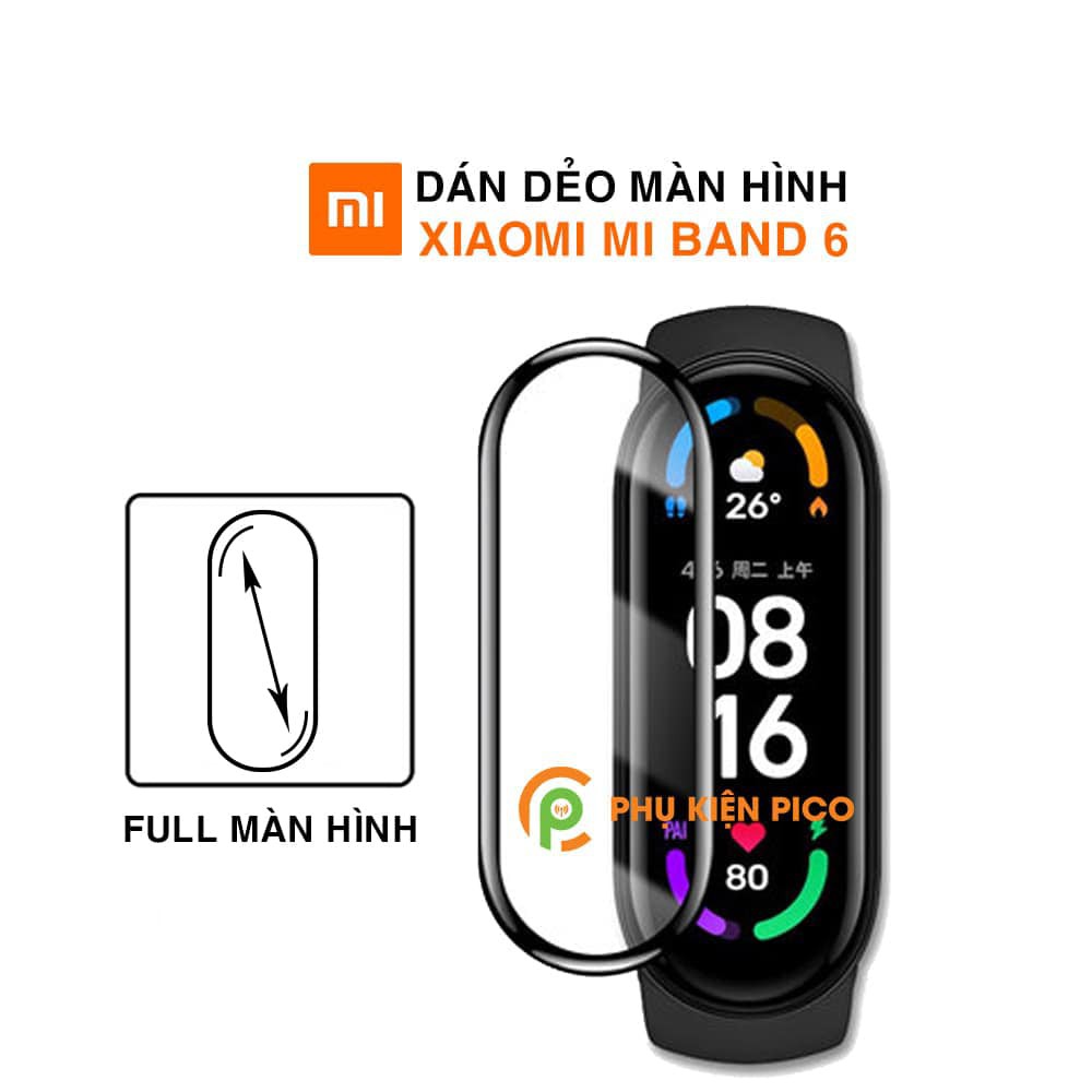 Dán màn hình Mi Band 6 kính cường lực trong suốt - Cường lực Xiaomi Miband 6