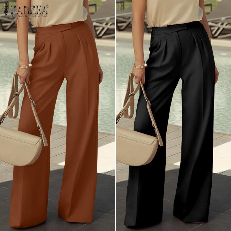 Quần dài ZANZEA ống rộng thời trang nữ tính