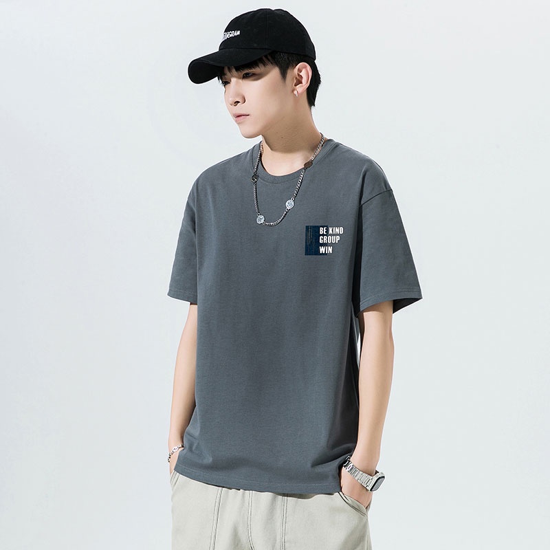 Áo Thun 100% Cotton Tay Ngắn Dáng Rộng Thời Trang Mùa Hè Mới Cho Nam