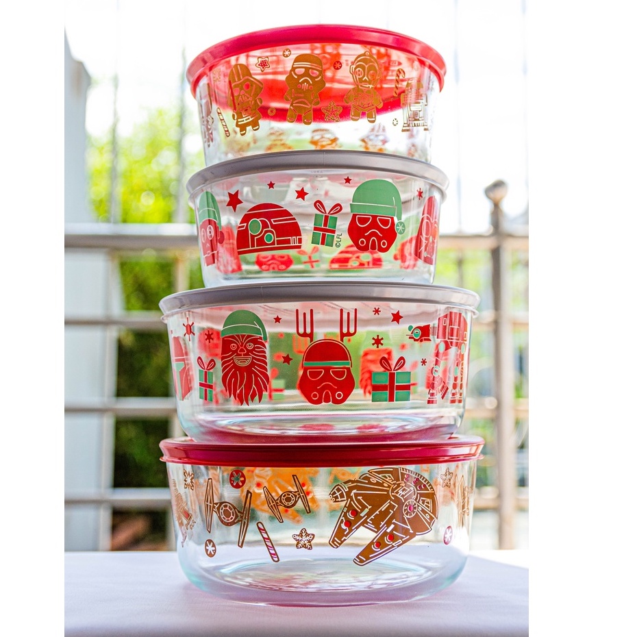 Bộ Thố hiệu Pyrex set 4 cái có nắp đậy
