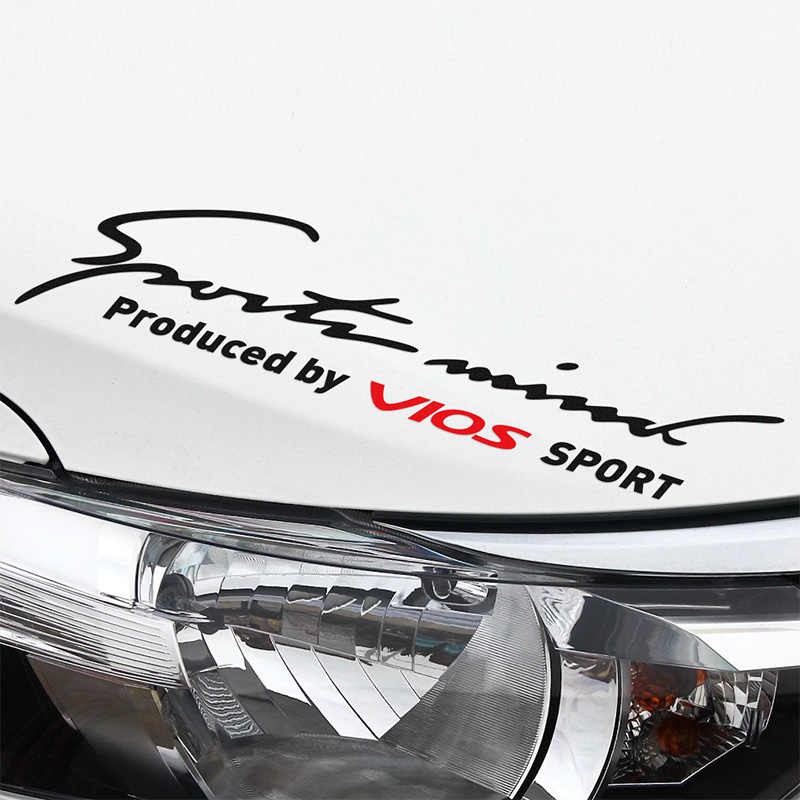 Tem decal sport mind dán capo xe ô tô Vios