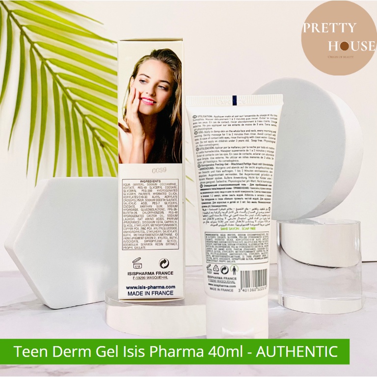 Sữa rửa mặt, giảm nhờn, ngừa mụn TEEN DERM GEL ISIS PHARMA
