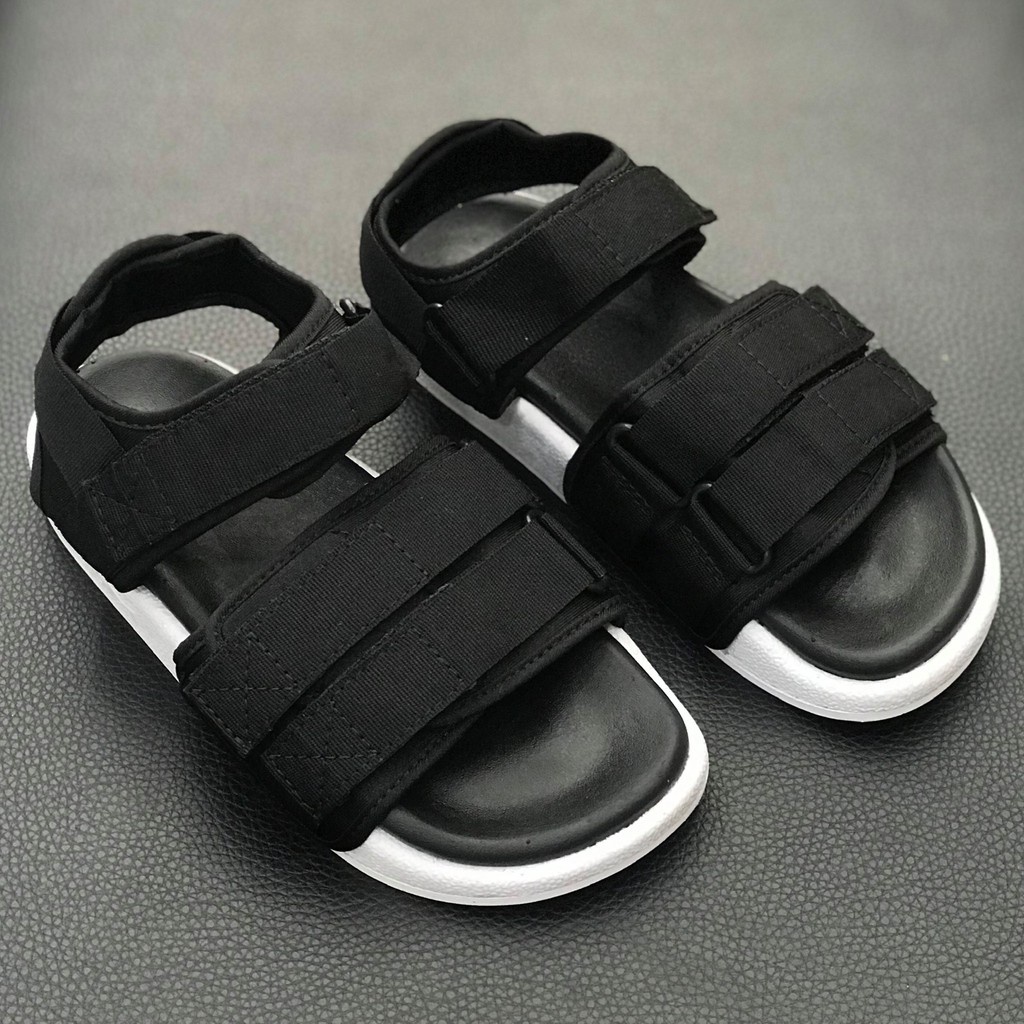 Sandal Vento chính hãng quai ngang bản to SD-1019 màu đen đỏ, Dép quai sau nam nữ đi học đi làm